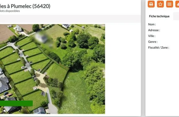 Terrain 423 m² à PLUMELEC